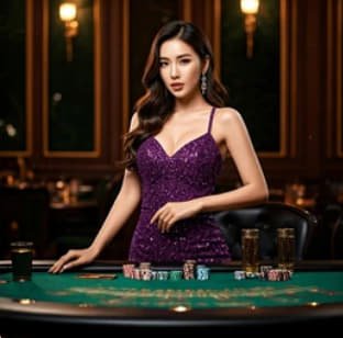 byu77 live casino showing a real dealer at a baccarat table streamed for Philippines players